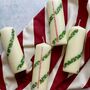 Ivory Hand Painted Christmas Advent Pillar Candle, thumbnail 1 of 6