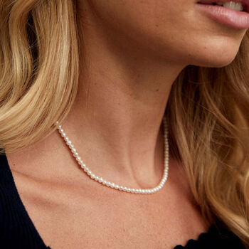 Lexham Freshwater Pearl And Gold Plated Necklace, 4 of 5