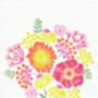 Bright Bloom Wood Block Print Three Colour Options, thumbnail 3 of 5