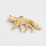 Cosy Fox Enamel Brooch, thumbnail 3 of 7