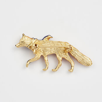 Cosy Fox Enamel Brooch, 3 of 7