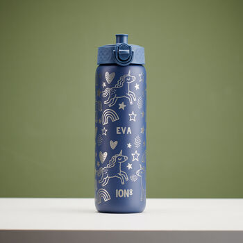 Personalised Unicorn Children's School Ion8 Water Bottle, 2 of 9