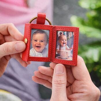 Personalised Leather Keyring With Photos, 10 of 12