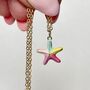 Colourful Pastel Enamel Starfish Necklace, thumbnail 2 of 7