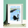Dawlish Black Swans Print, thumbnail 3 of 6