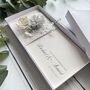 Handmade Wedding Money Wallet Silver Grey Flower, thumbnail 2 of 6