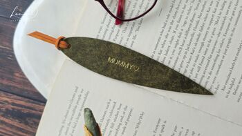 Willow Personalised Leather Bookmark, 10 of 10