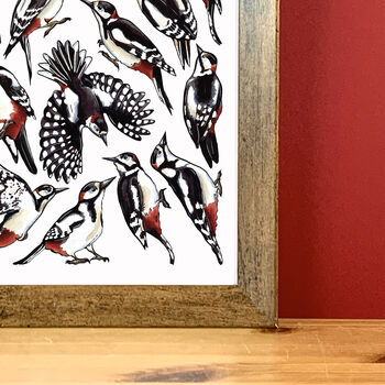 Woodpeckers Watercolour Art Print, 3 of 9