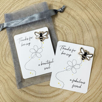 Thanks For Beeing The Best…Enamel Bee Pin Badge Brooch, 9 of 12