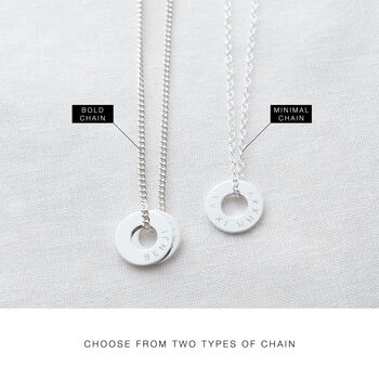 Men’s Personalised Silver Family Circle Necklace, 5 of 6