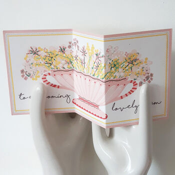 'Blooming Lovely' Three Panel Fold Out Card, 2 of 4