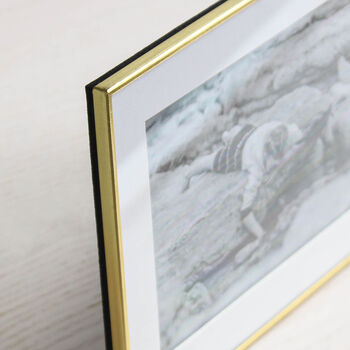 Double Aperture Brass Fine Photo Frame, 3 of 4