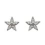 Sterling Silver Cubic Zirconia Flower Stud Earrings, thumbnail 2 of 2