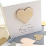 Personalised Christening Or Baptism Wooden Heart Card, thumbnail 1 of 6