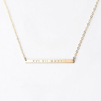 Personalised Skinny Bar Necklace, 3 of 4