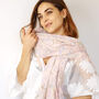 Soft Pink Floral Summer Scarf, thumbnail 4 of 9