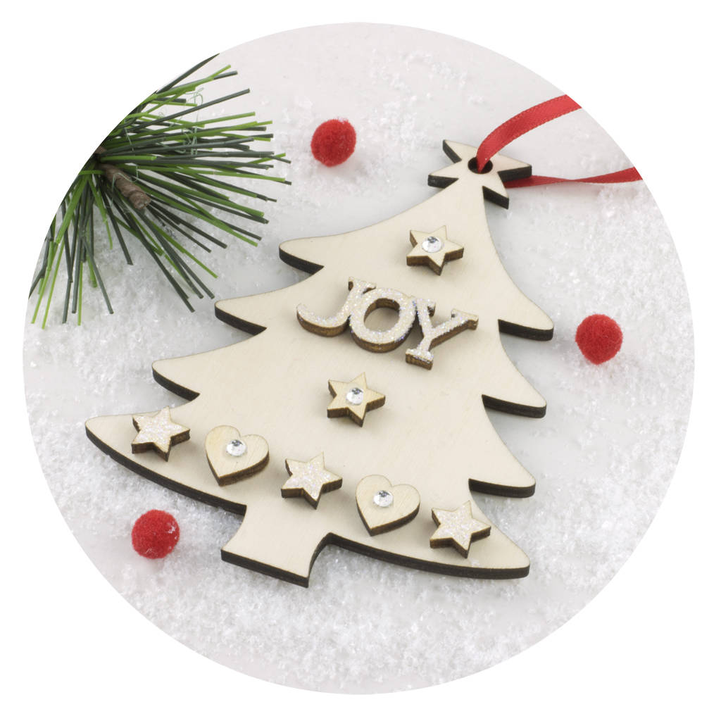 wooden christmas craft kit by artcuts | notonthehighstreet.com