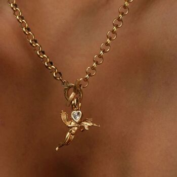 Angel Cherub Pendant Necklace, 9 of 10