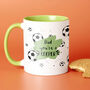 Choose Your Message Football Mug For Dad, thumbnail 1 of 7