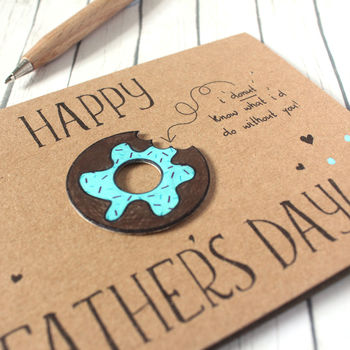 Personalised Donut Father's Day Card, Card For Dad, 2 of 7