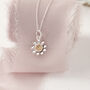 Dainty Gold And Silver Daisy Necklace, thumbnail 3 of 12