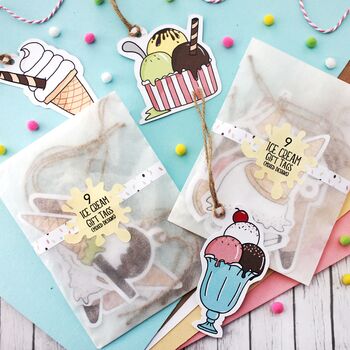 Illustrated Ice Cream Gift Tags, Large, 8 of 11