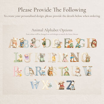 Personalised Sibling Bunny Animal Initial Gift, 2 of 4