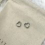 Heart Shape Huggie In Silver, thumbnail 1 of 3