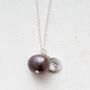 Kari Silver And Freshwater Pearl Personalised Necklace, thumbnail 3 of 10