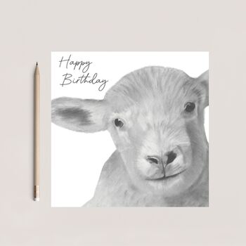 Adorable Lamb Birthday Card, 2 of 3