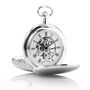Double Hunter Mechanical Pocket Watch – Silver, thumbnail 1 of 4
