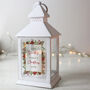 Personalised Poinsettia White LED Lantern – Christmas Ornament, thumbnail 3 of 6