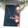 Personalised Thank You Teacher Gift Sterling Silver Mini Leaf Necklace, thumbnail 1 of 12