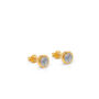 Birthstone Stud Earrings June: Moonstone Gold Vermeil, thumbnail 3 of 4