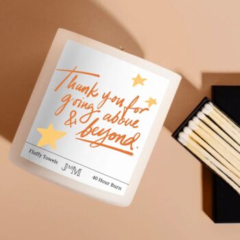 Thank You Above And Beyond Teacher Candle Appreciation Gift, 3 of 6