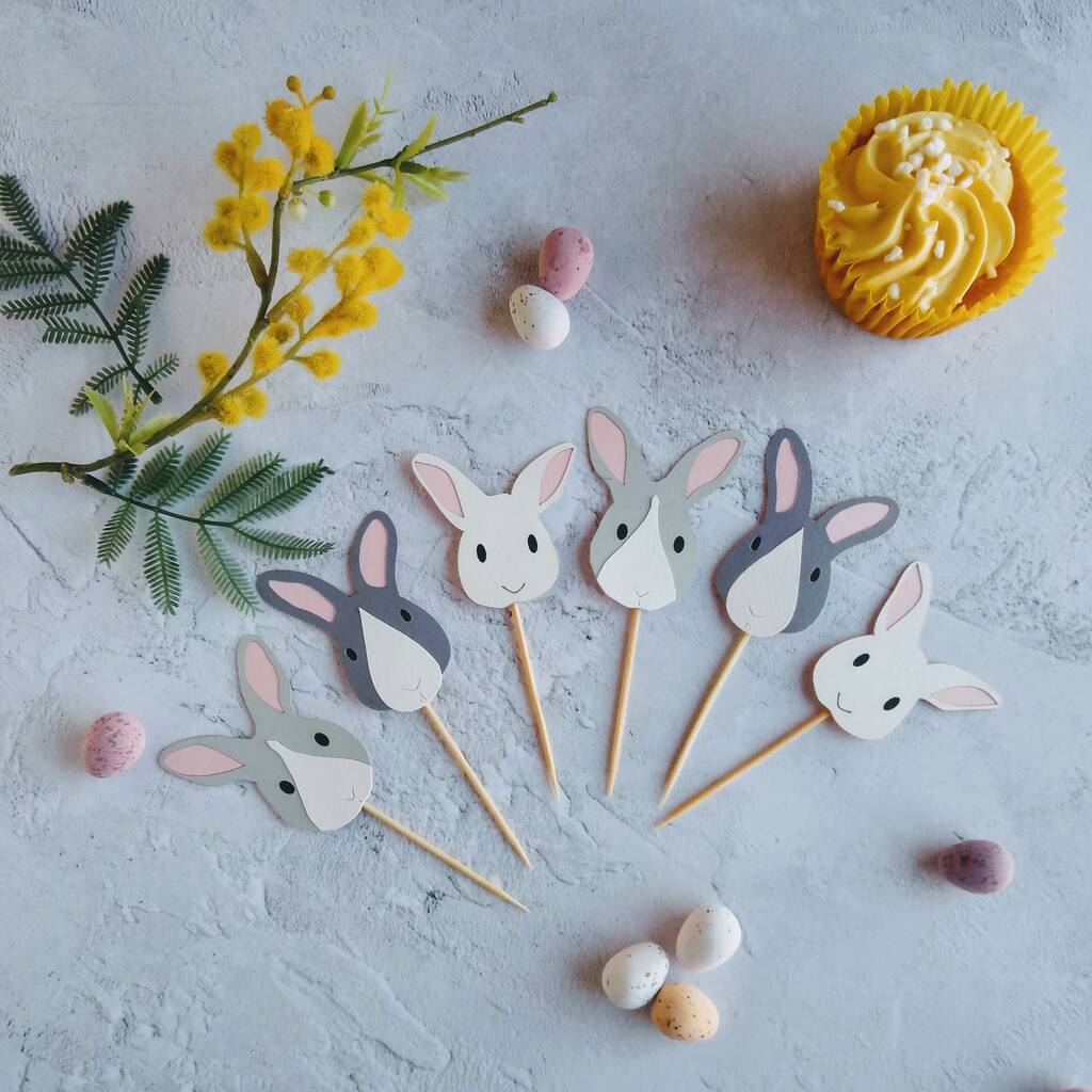 Easter Bunny Cupcake Toppers, 1 of 12