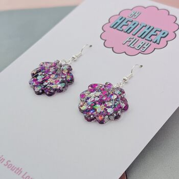 Sparkly Mini Shell Resin Earrings, 8 of 12