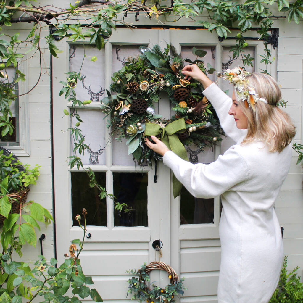 Fresh Christmas Wreath Making Kit By The Flower Collective