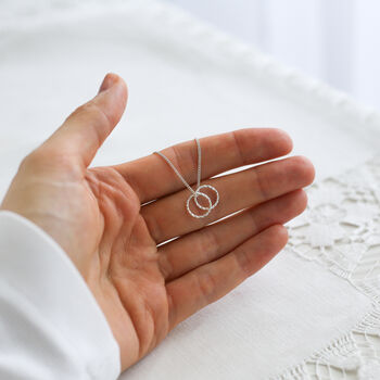 Dainty Circle Sterling Silver Necklace, Gift For Her, 5 of 12