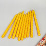 G Decor Pack Of 10 Or 20 Yellow Twisted Dinner Candles, thumbnail 3 of 5