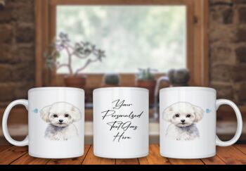 Personalised Bichon Frise Dog Hearts Pet Gift Mug, 2 of 2