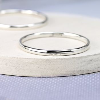 Personalised Babies Sterling Silver Bangle, 2 of 5