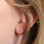 Scottie Dog Stud Earrings In Sterling Silver, thumbnail 1 of 11