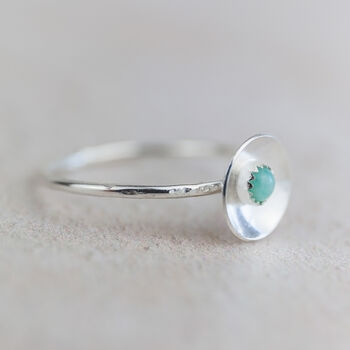 Sterling Silver Birthstone Dome Ring, 4 of 12