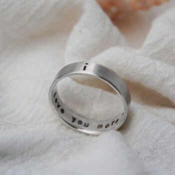 Personalised Engraved Ring Band In Gold, 5 of 8