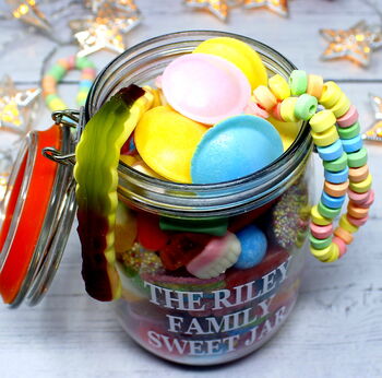 Family Personalised Retro Sweets Jar, 3 of 3