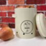 Cream Metal Onion Storage Tin – 19.5cm, thumbnail 8 of 9