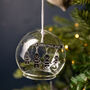 Personalised Gingerbread Family Glass Dome Bauble, thumbnail 3 of 3