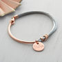 Personalised Silk And Rose Gold Charm Bangle, thumbnail 5 of 8