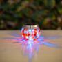 Solar Glass Lantern LED Mosaic Lighting Outdoor Decor, thumbnail 4 of 12